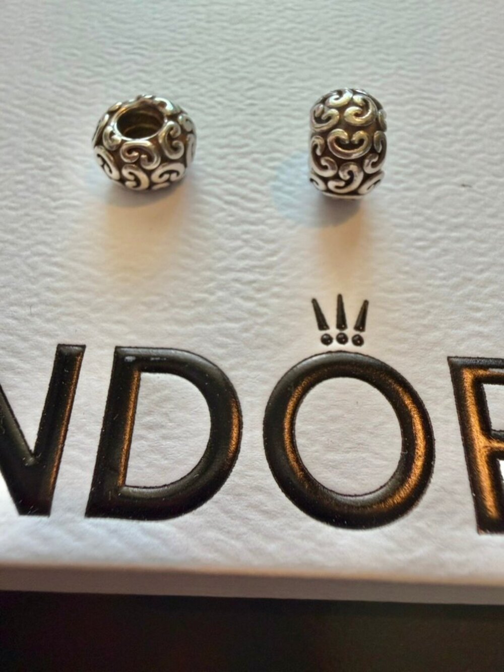 Pandora RETIRED Scroll Charms - Set of Two